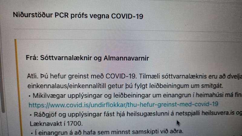 Með covid.